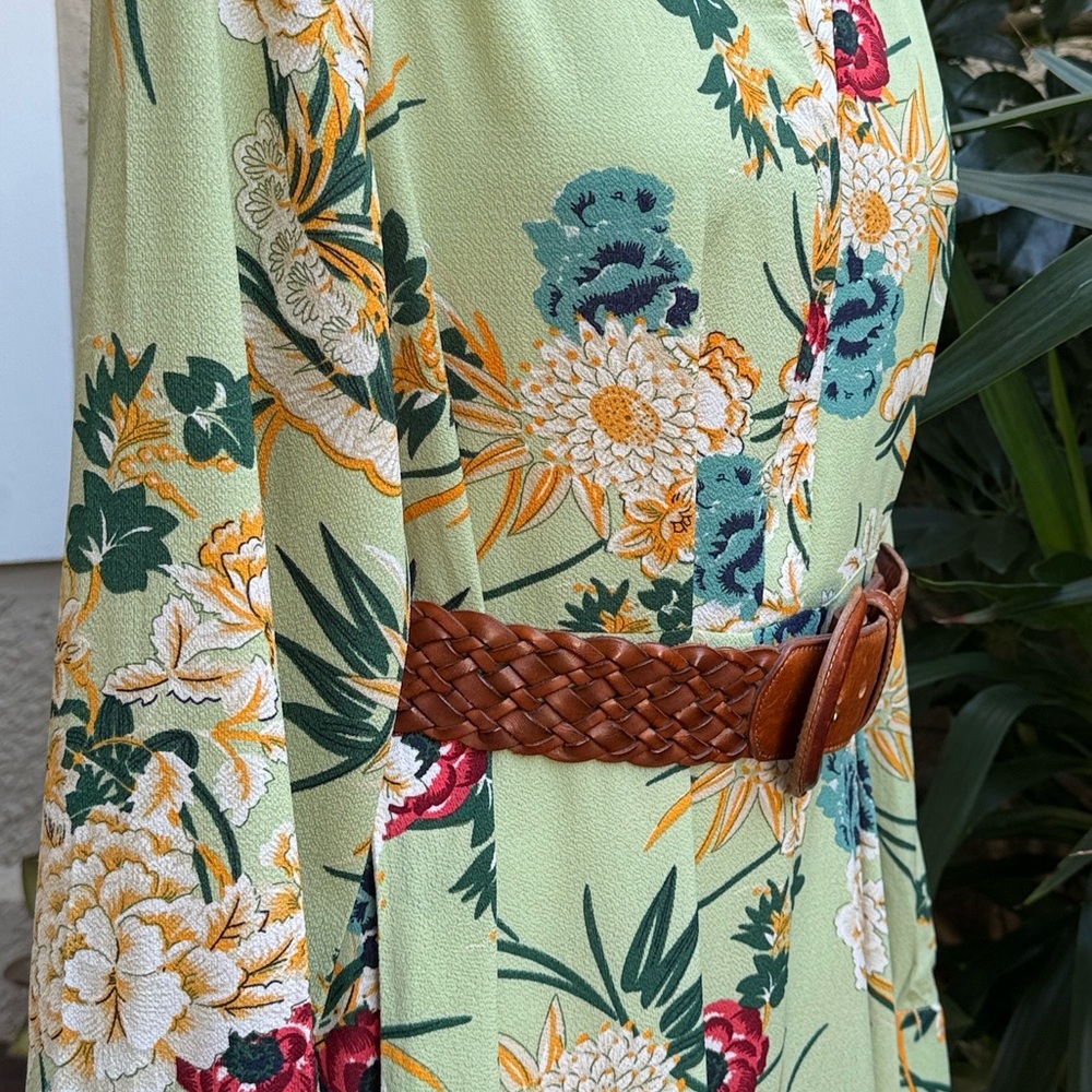 Vintage Coach British Tan Braided Wide Leather Belt - Picture 8 of 12